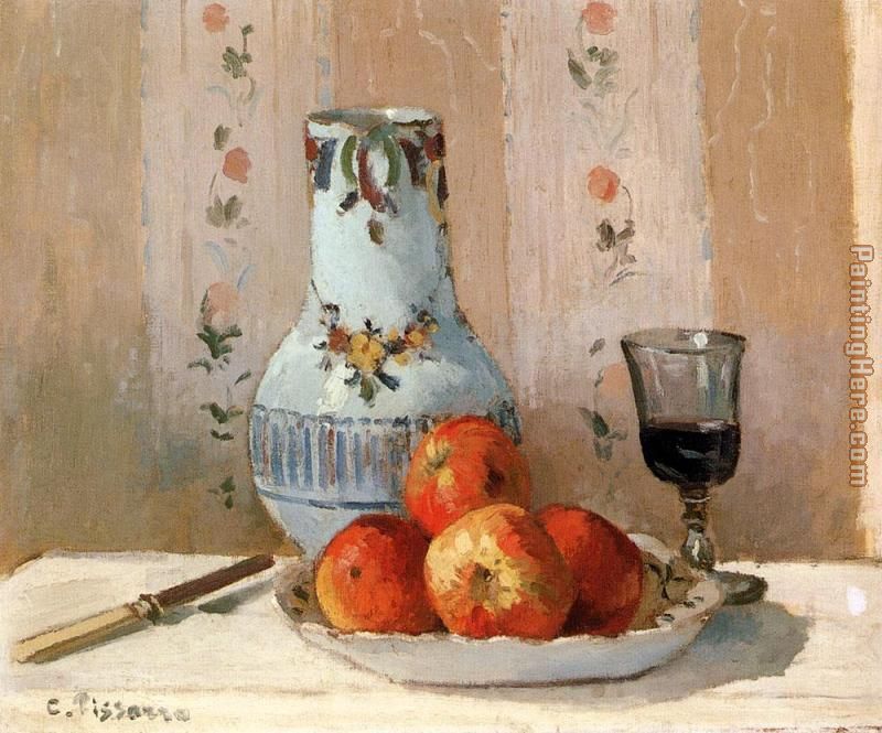 Still Life with Apples and Pitcher painting - Camille Pissarro Still Life with Apples and Pitcher art painting